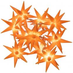Vánoční LED hvězdy - oranžové, 10 LED