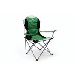 Skládací kempingová rybářská židle Divero Deluxe - zeleno/černá
