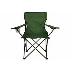 Skládací židle s držákem - zelená
