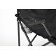 Kempingová sada - 2x skládací židle s držákem - černá