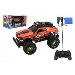 Auto RC na baterie se světlem v krabici - 36 x 19 x 20,5 cm