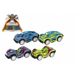 Auto závodní kov/plast 11cm na zpětné natažení 4 druhy