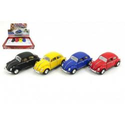 Auto Kinsmart VW Classical Beetle kov 13cm na zpětné natažení - 4 barvy