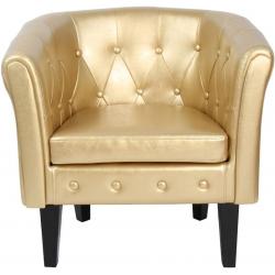 Křeslo Chesterfield, 58 x 71 x 70 cm, zlaté