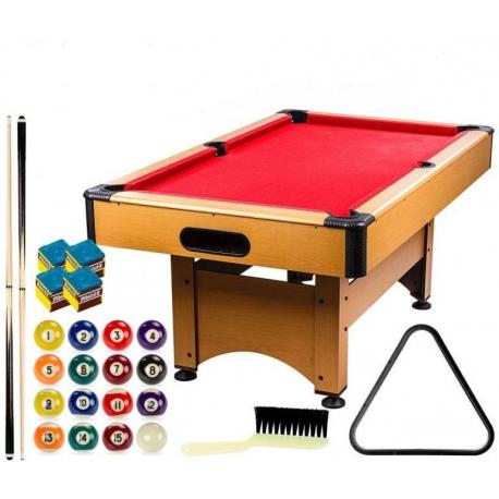 GamesPlanet Kulečníkový stůl 6 ft, červený s vybavením