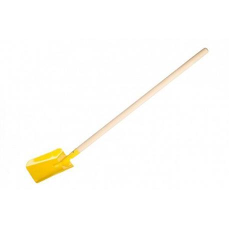 Lopata/Lopatka žlutá s násadou kov/dřevo 80 cm nářadí