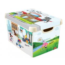 Úložný plastový box BACK TO SCHOOL, 39,5 x 24 x 29,5 cm