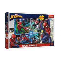 Puzzle Spiderman zachraňuje Disney koláž 41x27,5cm 160 dílků v krabici 29x19x4cm