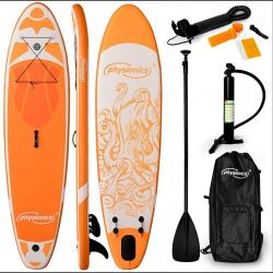 Physionics Nafukovací paddleboard, 320 x 80 x 15 cm, oranžová