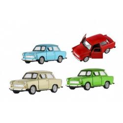 Auto Welly Trabant 601 Klasic kov/plast 11cm 1:34-39 na volný chod 4 barvy v krabičce 15x7x7cm