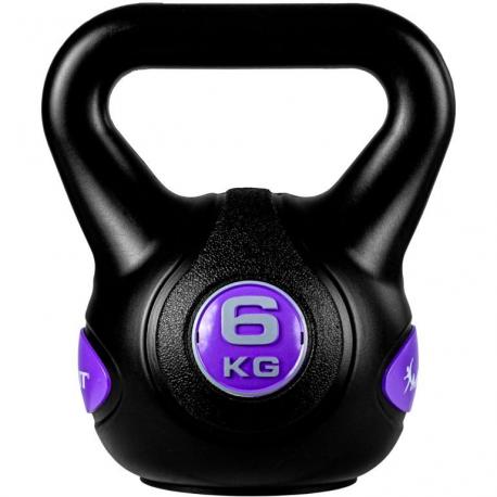 MOVIT Kettlebell činka - 6 kg, černá/fialová