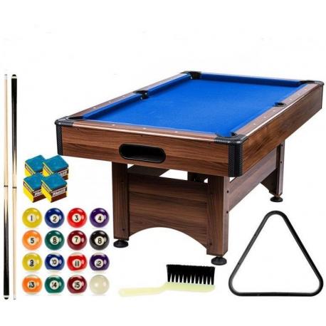 GamesPlanet Kulečníkový stůl 6 ft, světlý/modrý s vybavením