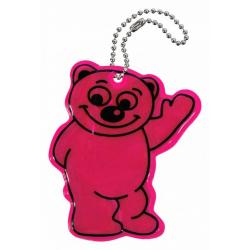 Reflexní přívěšek Bear -  růžový