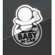 Samolepka reflexní Baby in car - stříbrná