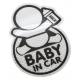 Samolepka reflexní Baby in car - stříbrná